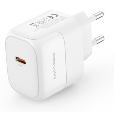 Зарядний пристрій XO L136 20 W USB-C PD White (L136_White) - Фото