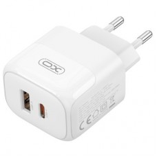 Зарядний пристрій XO L138 48 W USB-C PD30W + USB-A QC18 White (L138_White) - Фото