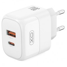 Зарядний пристрій XO L138 48 W USB-C PD30W + USB-A QC18 White (L138_White) - Фото