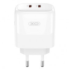 Зарядний пристрій XO L140 35 W 2xUSB-C PD White (L140_White) - Фото
