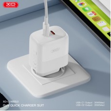 Зарядний пристрій XO L140 35 W 2xUSB-C PD White (L140_White) - Фото