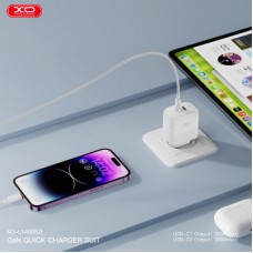 Зарядний пристрій XO L140 35 W 2xUSB-C PD White (L140_White) - Фото