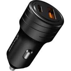 Зарядний пристрій Grand-X CH-30B 30 W 1xUSB + 1xUSB-C PD + QC 3.0 AFC FCP SCP VOOC Black (CH-30B) - Фото