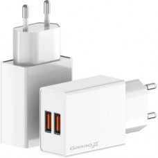 Зарядний пристрій Grand-X CH-15W 2xUSB 10.5 W Black (CH-15W) - Фото