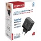 Зарядний пристрій Promate powerport-45 2xUSB-C PD + USB-A QC 45 W Black (powerport-45.black)