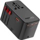 Зарядний пристрій Promate tripmate-gan160 3xUSB-C PD + USB-A QC 160 W GaN Black (tripmate-gan160)