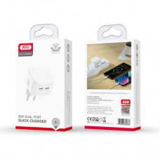 Зарядний пристрій XO L102 2xUSB-C PD35W White (L102.white) - Фото