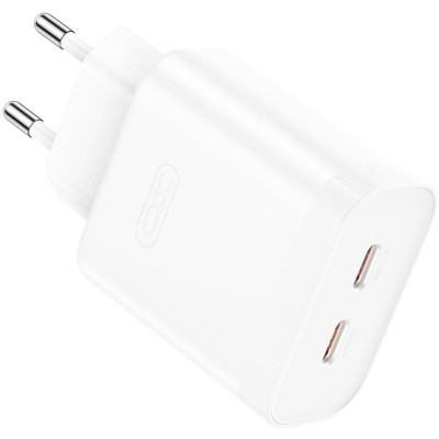 Зарядний пристрій XO L105 2xUSB-C PD35W White (L105.white)