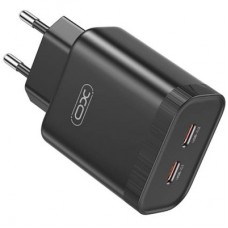 Зарядний пристрій XO L105-CC 2xUSB-C PD35W Black (L105-CC.black) - Фото