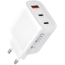 Зарядний пристрій XO L117 2xUSB-C PD45W + 1xUSB-A QC3.0 White (L117.white) - Фото
