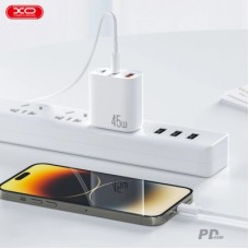 Зарядний пристрій XO L117 2xUSB-C PD45W + 1xUSB-A QC3.0 White (L117.white) - Фото