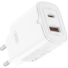 Зарядное устройство XO L130 USB-C PD30W + USB-A QC3.0 White (L130.white)