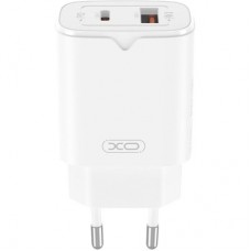 Зарядний пристрій XO L130 USB-C PD30W + USB-A QC3.0 White (L130.white) - Фото