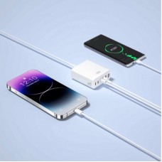 Зарядний пристрій XO L133 3xUSB-A + 3xUSB-C 75 W White (L133.white) - Фото