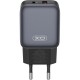 Зарядний пристрій XO L156 USB-C PD30W + USB-A QC3.0 Black (L156.black)
