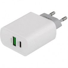 Зарядний пристрій XO L64 USB-A + USB-C 18 W White (L64.white)