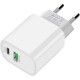Зарядний пристрій XO L64 USB-A + USB-C 18 W White (L64.white) Зарядний пристрій XO L64 USB-A + USB-C 18 W White (L64.white)