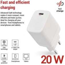 Зарядний пристрій EMOS V01G20 USB-C PD20W GaN (V01G20) - Фото