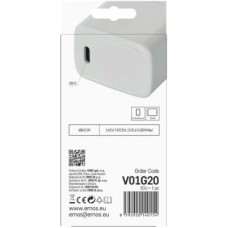 Зарядний пристрій EMOS V01G20 USB-C PD20W GaN (V01G20) - Фото