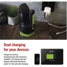 Зарядний пристрій EMOS V02B15 1xUSB-A + 1xUSB-C 15 W GaN (V02B15) - Фото