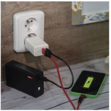 Зарядний пристрій EMOS V04G45 1xUSB-A + 1xUSB-C PD20W GaN (V04G45) - Фото