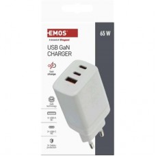 Зарядное устройство EMOS V05G65 1xUSB-A + 2xUSB-C PD65W GaN (V05G65) - Фото