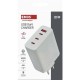 Зарядний пристрій EMOS V06G120 1xUSB-A + 3xUSB-C PD120W GaN (V06G120)