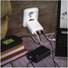 Зарядний пристрій EMOS V06G120 1xUSB-A + 3xUSB-C PD120W GaN (V06G120) - Фото