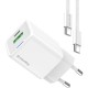 Зарядний пристрій ColorWay C101A GaN Mini 20 W PD PPS USB-C + USB-A QC4.0 + cable USB-C to USB-C black