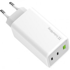 Зарядний пристрій ColorWay C101B GaN Mini 100 W PD PPS 2xUSB-C + USB-A white (CW-CHS061PD-WT) - Фото