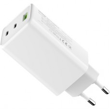 Зарядний пристрій ColorWay C101B GaN Mini 100 W PD PPS 2xUSB-C + USB-A white (CW-CHS061PD-WT) - Фото