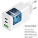 Зарядний пристрій ColorWay C101B GaN Mini 100 W PD PPS 2xUSB-C + USB-A white (CW-CHS061PD-WT)