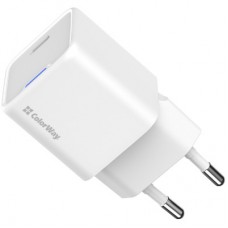 Зарядний пристрій ColorWay C101C GaN Mini 20 W PD PPS USB-C white (CW-CHS059PD-WT) - Фото