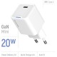 Зарядний пристрій ColorWay C101C GaN Mini 20 W PD PPS USB-C white (CW-CHS059PD-WT)