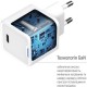 Зарядний пристрій ColorWay C101D GaN Mini 20W PD PPS USB-C + cable USB-C to Lightning white