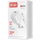 Зарядний пристрій ColorWay C101D GaN Mini 20W PD PPS USB-C + cable USB-C to Lightning white