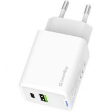 Зарядний пристрій ColorWay C101E GaN Mini 45 W PD PPS USB-C + USB-A QC4.0 white (CW-CHS060PD-WT) - Фото