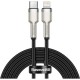 Дата кабель USB-C to Lightning 2.0m Cafule Metal PD 20W black Baseus (CATLJK-B01)