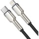 Дата кабель USB-C to Lightning 2.0m Cafule Metal PD 20W black Baseus (CATLJK-B01)