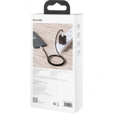 Дата кабель USB-C to Lightning 1.0m Cafule Metal PD 20W black Baseus (CATLJK-A01) - Фото