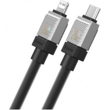 Дата кабель USB-C to Lightning 2.0m CoolPlay Fast Charging 20W black Baseus (CAKW000101) - Фото