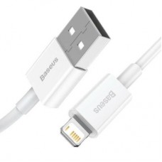 Дата кабель USB 2.0 AM to Lightning 1.5m Superior Fast Charging 2.4A white Baseus (CALYS-B02) - Фото
