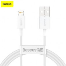 Дата кабель USB 2.0 AM to Lightning 1.5m Superior Fast Charging 2.4A white Baseus (CALYS-B02) - Фото