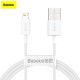 Дата кабель USB 2.0 AM to Lightning 1.5m Superior Fast Charging 2.4A white Baseus (CALYS-B02) Дата кабель USB 2.0 AM to Lightning 1.5m Superior Fast Charging 2.4A white Baseus (CALYS-B02)