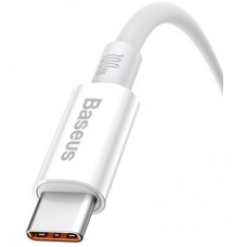 Дата кабель USB 2.0 AM to USB-C 1.0m Superior Fast Charging 100W moon white Baseus (P10320102214-01) - Фото