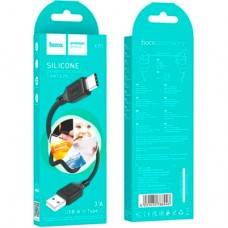 Дата кабель USB-C to USB-C 1.0m Cool silicone X90 black HOCO (6931474788443) - Фото