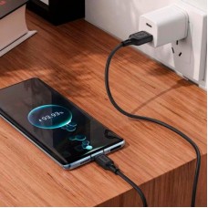Дата кабель USB-C to USB-C 1.0m Cool silicone X90 black HOCO (6931474788443) - Фото