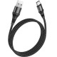 Дата кабель USB 2.0 AM to USB-C 1.0m 3A nylon X50 black HOCO (6931474734235) Дата кабель USB 2.0 AM to USB-C 1.0m 3A nylon X50 black HOCO (6931474734235)