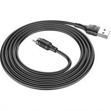 Дата кабель USB 2.0 AM to Micro 5P 1.0m 2.4A magnetic PVC X52 black HOCO (6931474735539) - Фото