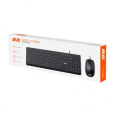 Комплект 2E MK405 USB UA Black (2E-MK405UBK) - Фото